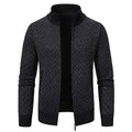 Herren Cardigan im modernen Slim Fit mit Stehkragen und Reißverschluss - 9 - Annoboutique