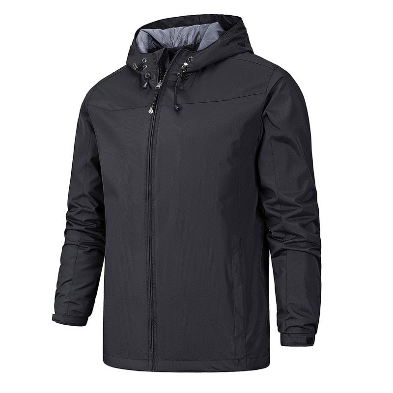 Herrenjacke für Bergsteiger im lässigen Schnitt mit verstellbarer Kapuze - 3 - Annoboutique
