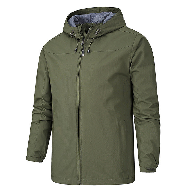 Herrenjacke für Bergsteiger im lässigen Schnitt mit verstellbarer Kapuze - 5 - Annoboutique