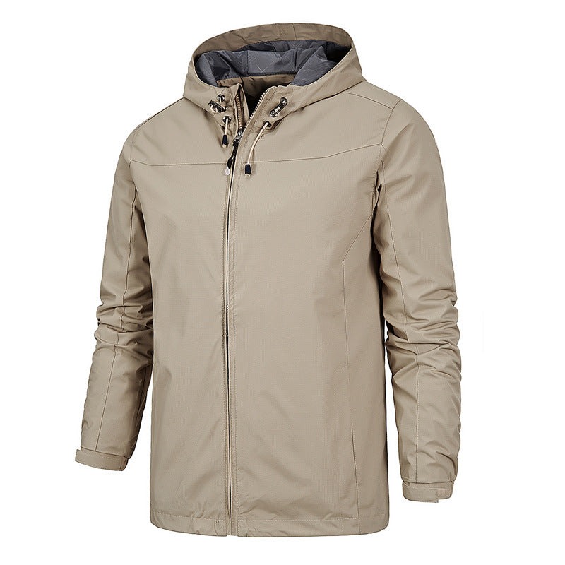 Herrenjacke für Bergsteiger im lässigen Schnitt mit verstellbarer Kapuze - 7 - Annoboutique
