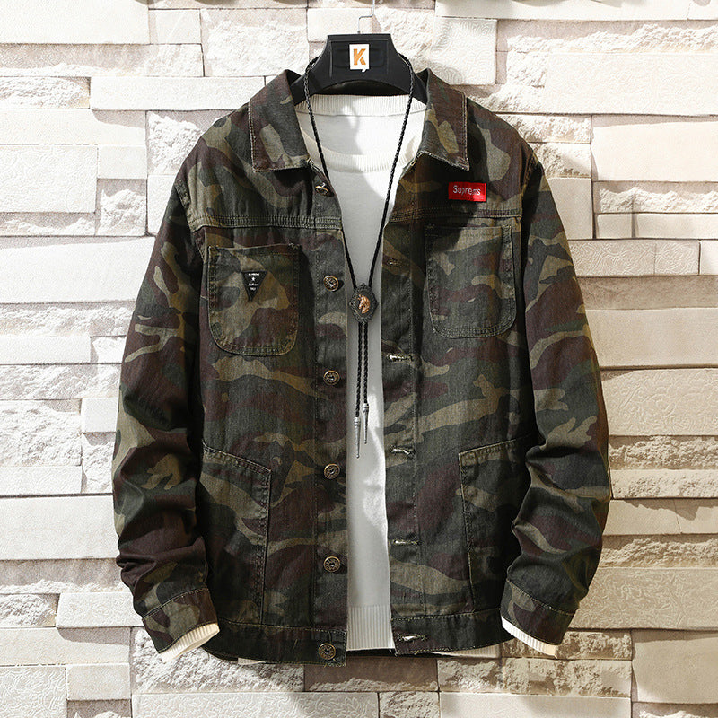 Lässige Herren-Denimjacke im Relaxed Fit mit Knopfverschluss - 6 - Annoboutique