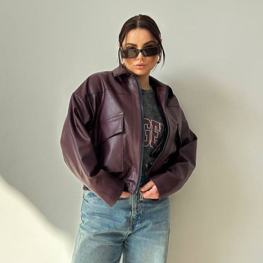 Damen Bomberjacke mit Lässiger Passform und Reißverschluss - 1 - Annoboutique