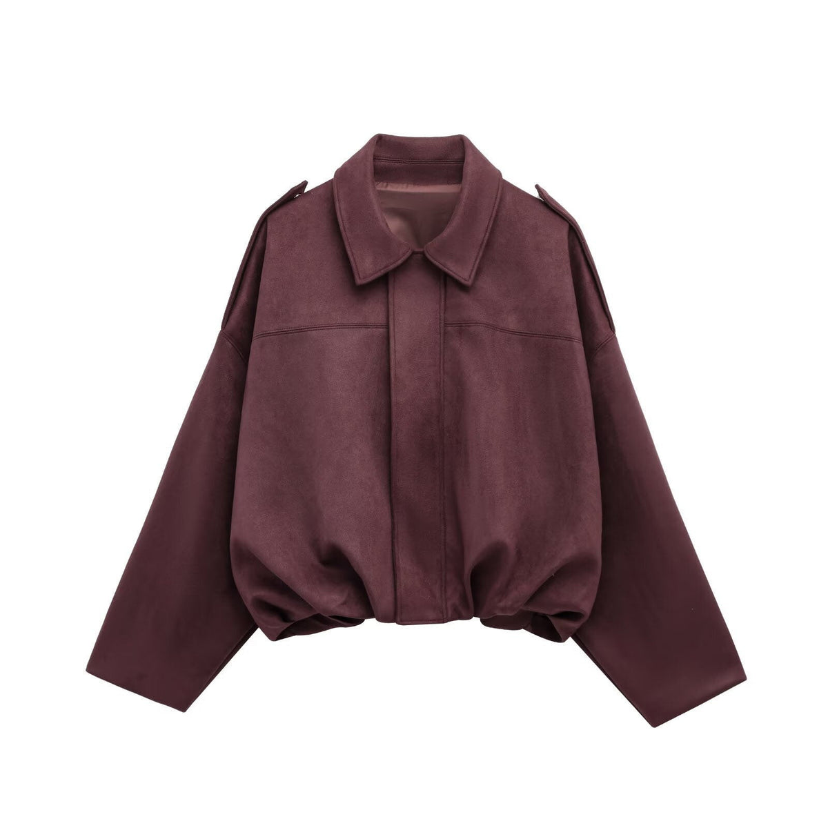 Modische Damen Bomberjacke mit Fledermausärmeln und aktuellem Design - 2 - Annoboutique
