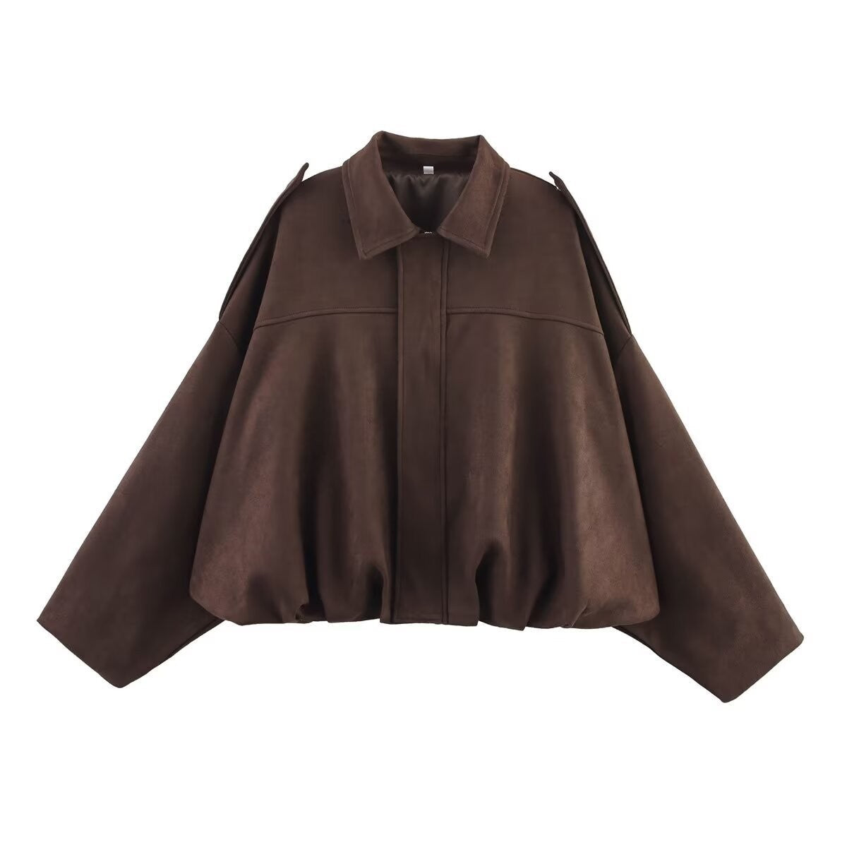 Modische Damen Bomberjacke mit Fledermausärmeln und aktuellem Design - 5 - Annoboutique