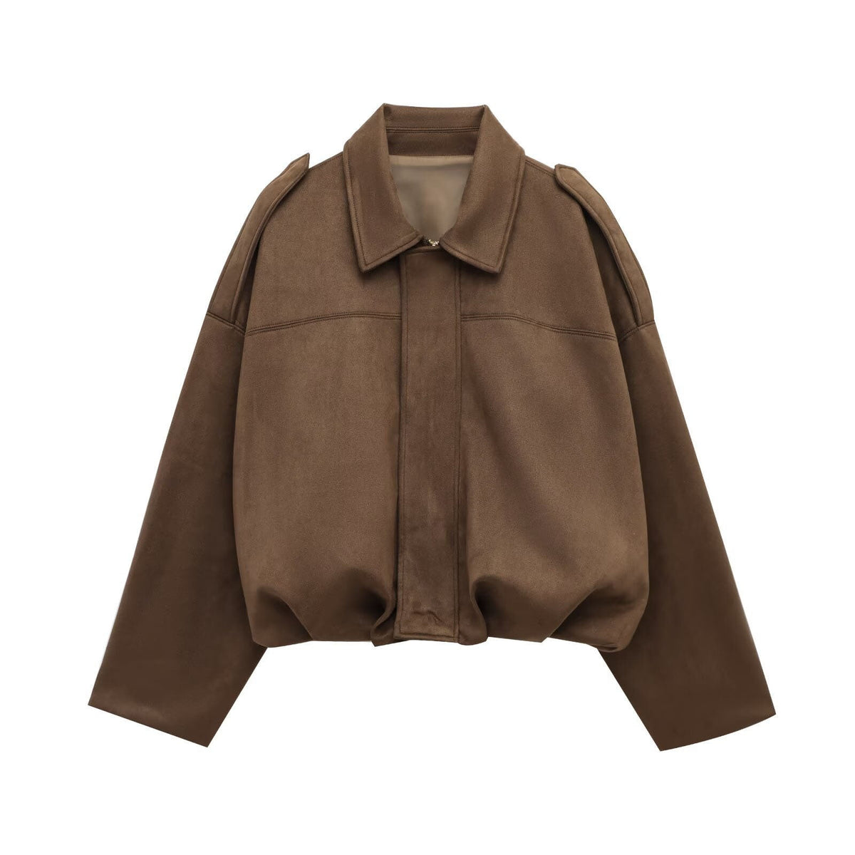 Modische Damen Bomberjacke mit Fledermausärmeln und aktuellem Design - 6 - Annoboutique