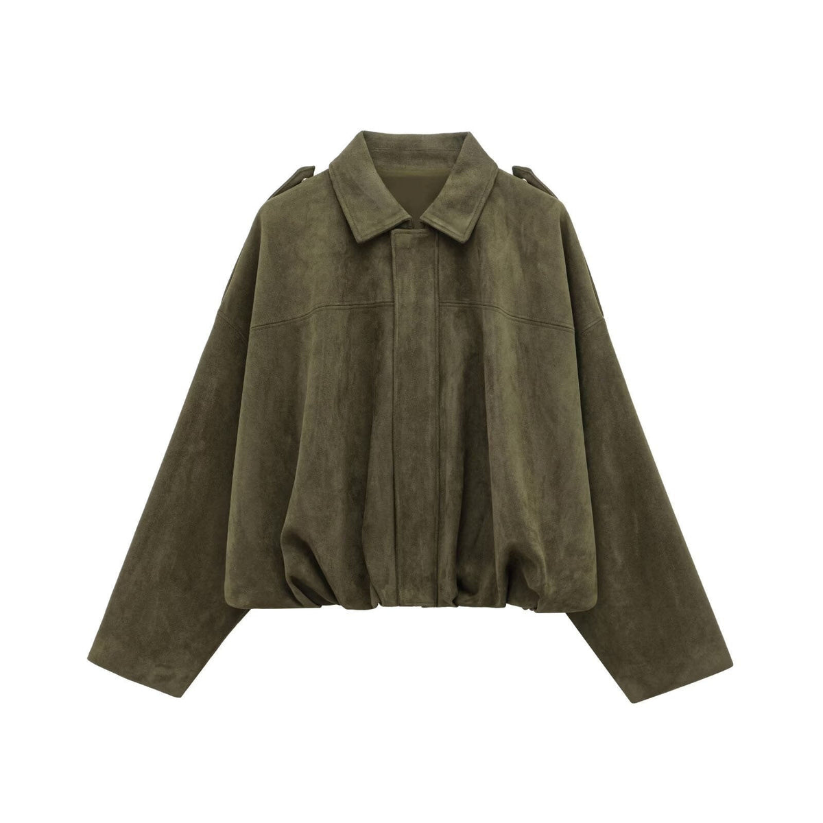 Modische Damen Bomberjacke mit Fledermausärmeln und aktuellem Design - 7 - Annoboutique