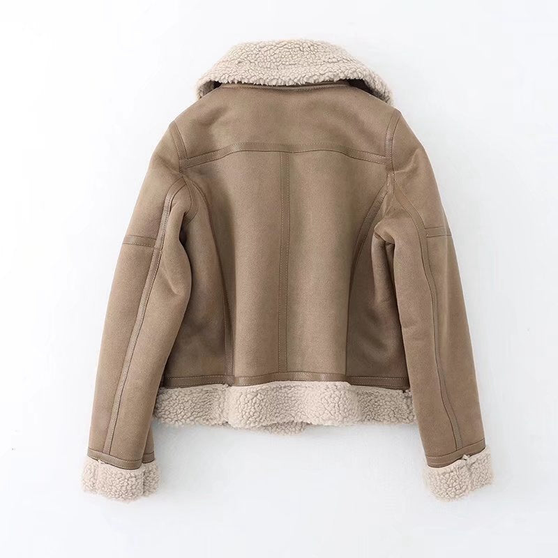 Stylische Motorradjacke für Damen mit modernem Kunstfellkragen - 14 - Annoboutique