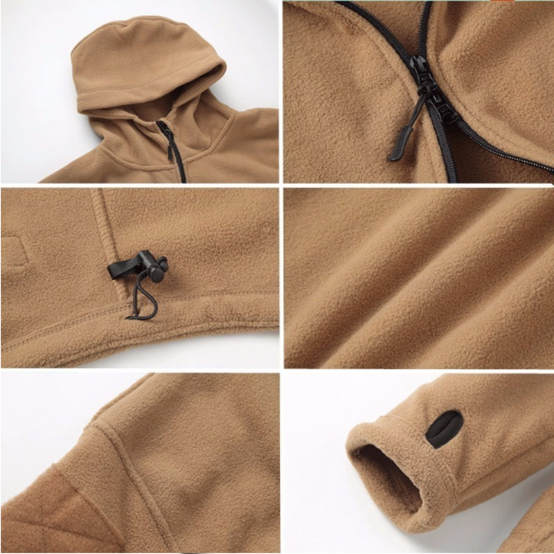 Taktische Herrenjacke mit Kapuze und praktischen Taschen für Abenteuer - 1 - Annoboutique