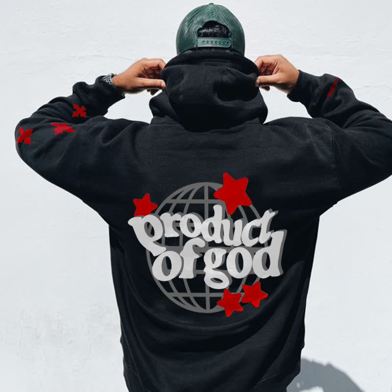 Modischer Herren Kapuzenpullover mit auffälligem Grafikelement - 6 - Annoboutique