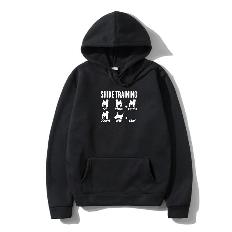 Lässig geschnittener Hoodie für Herren mit Hundetraining-Grafik - 6 - Annoboutique