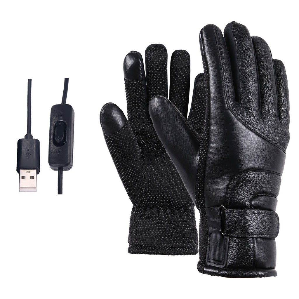 Beheizbare Herrenhandschuhe mit Windschutz und Touchscreen-Funktion - 2 - Annoboutique