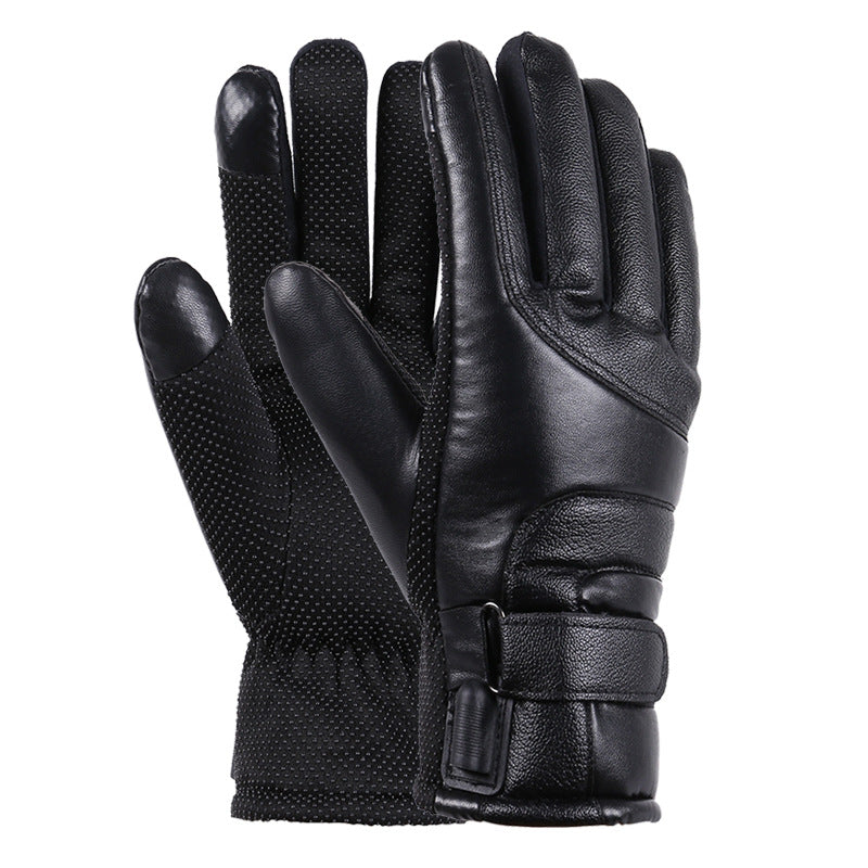Beheizbare Herrenhandschuhe mit Windschutz und Touchscreen-Funktion - 3 - Annoboutique