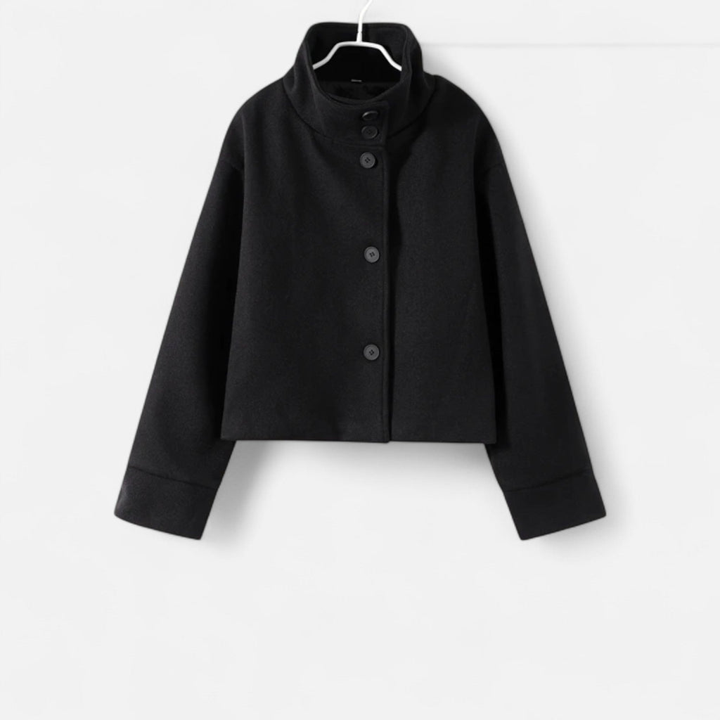 María – Elegante Damen Kurzjacke mit modernem Stehkragen