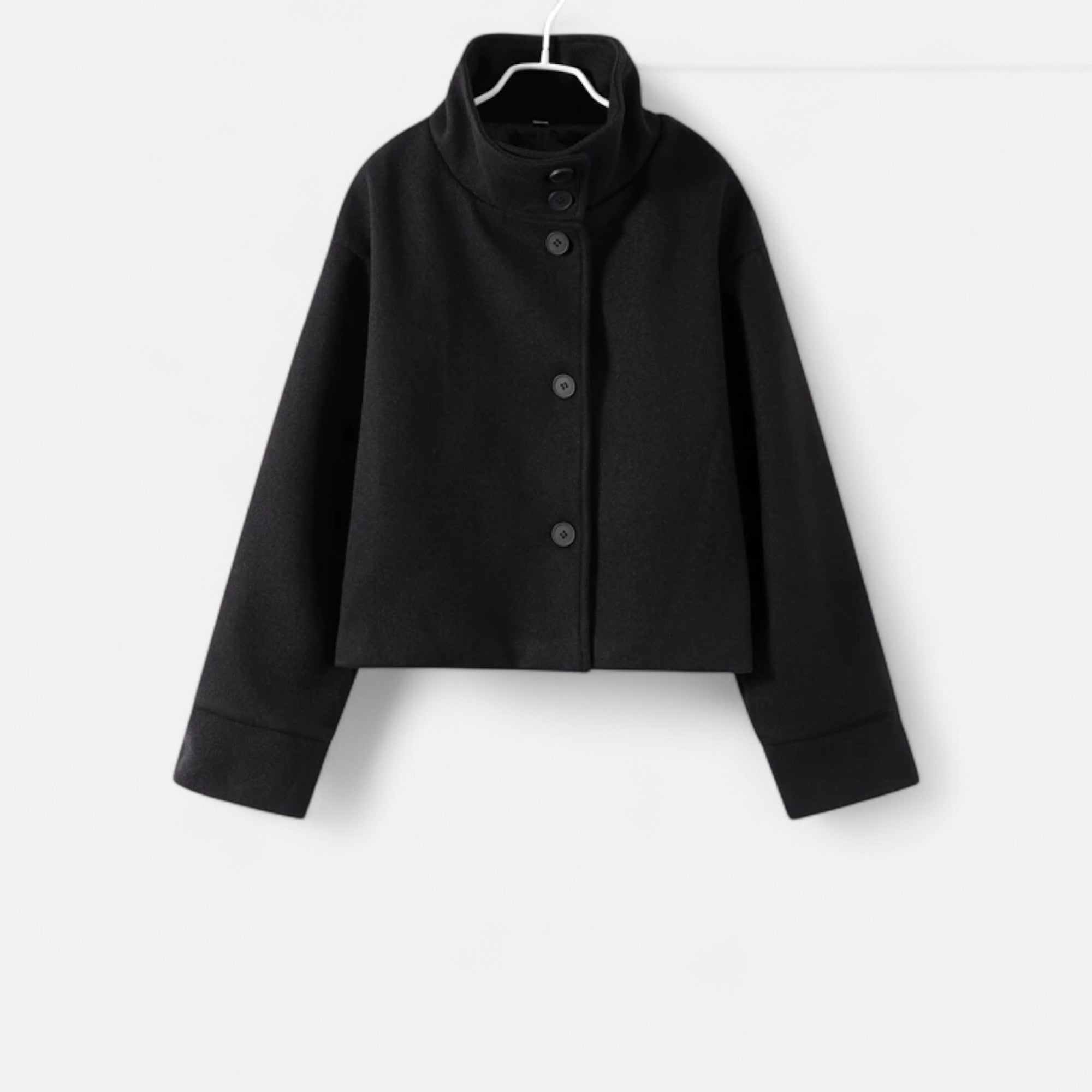 María – Elegante Damen Kurzjacke mit modernem Stehkragen