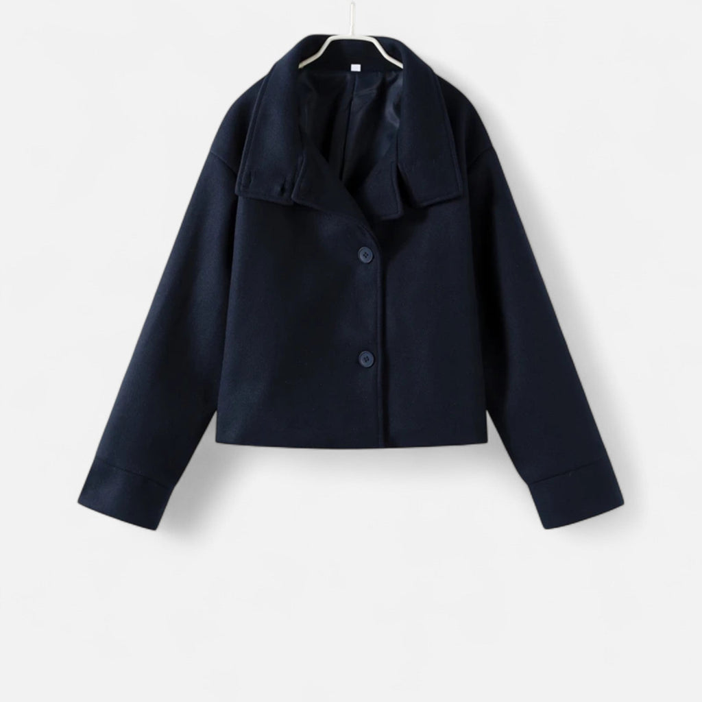 María – Elegante Damen Kurzjacke mit modernem Stehkragen