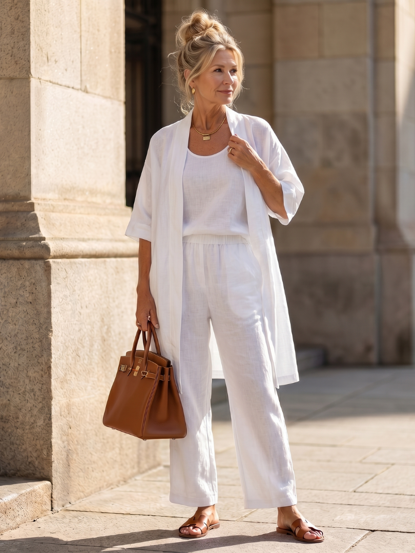 Damen Zweiteiliges Outfit mit lässigem Oberteil und bequemen Hosen - J&B - 19 - Annoboutique