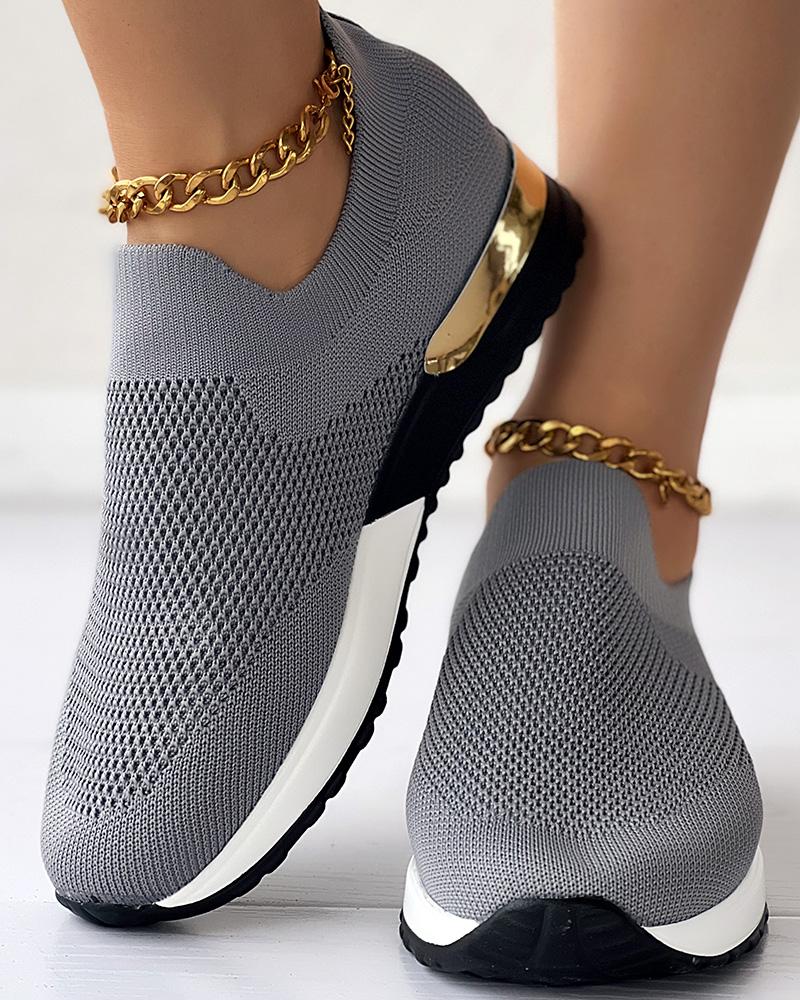 Elena – Slip-On Sneaker mit Metallic-Detail für Damen