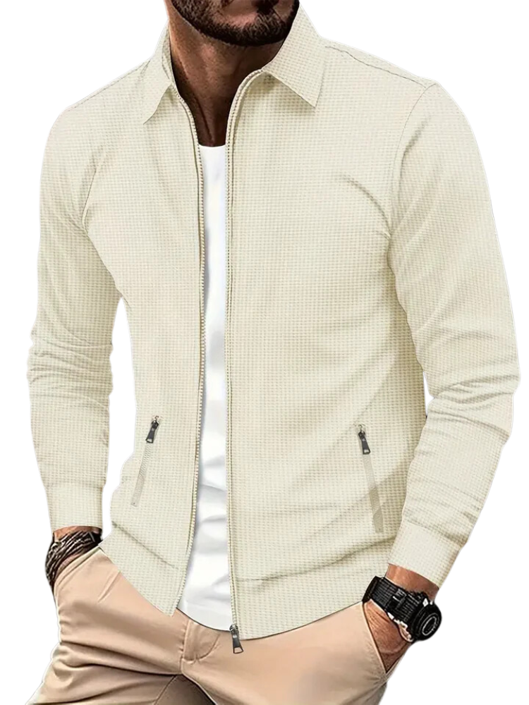 Elian – Herrenjacke mit Reißverschluss und Hemdkragen