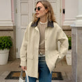 Alva – Damen Übergangsjacke mit Kontrastkragen