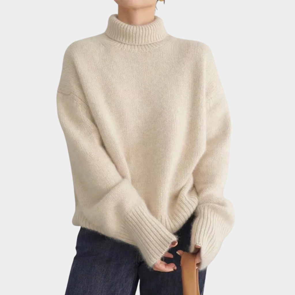 Pullover Damen mit Rollkragen und lockerer Passform | A&B - 1 - Annoboutique