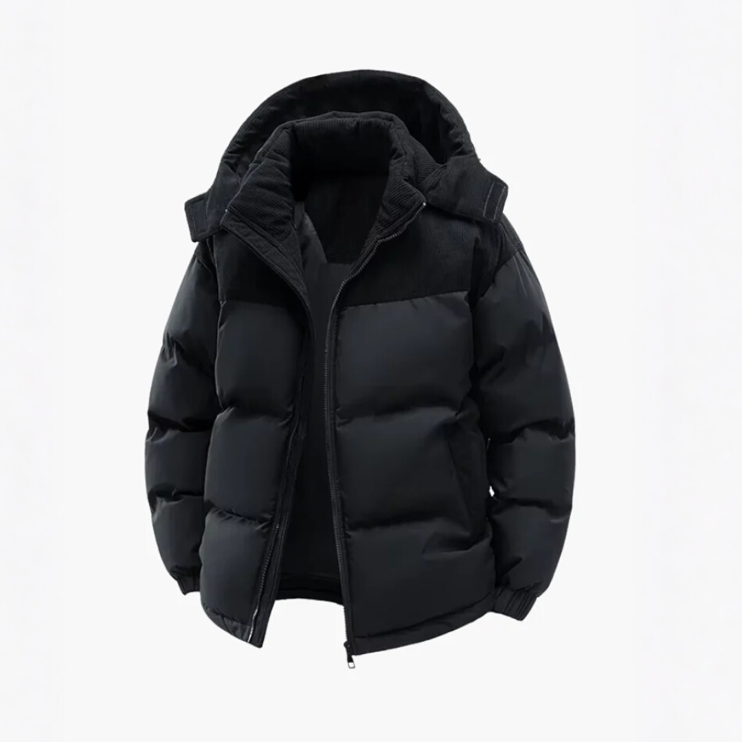 Álvaro – Modische Stepp Herren Winterjacke mit Kapuze
