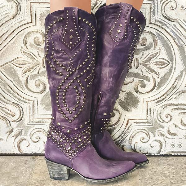 Carmen – Markante verzierte Damen Westernstiefel