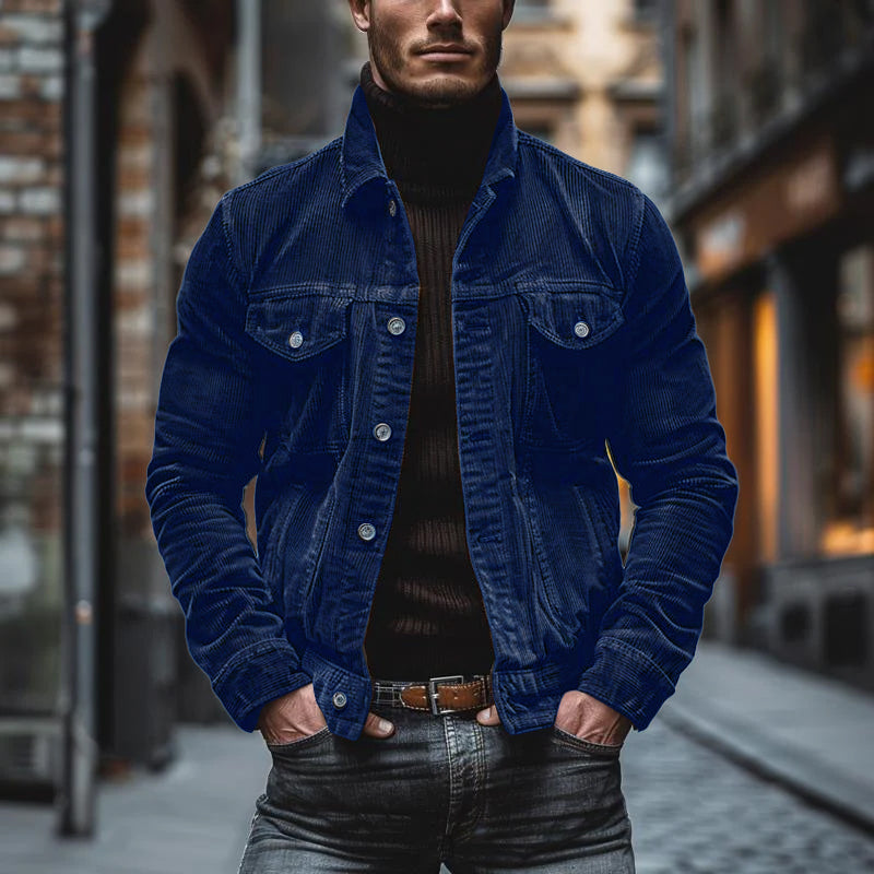 Rafael - Herren Cordjacke mit Knopfleiste