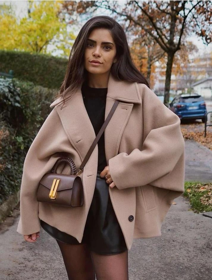 Marika – Oversize-Wolljacke mit weitem Ärmel-Design für Damen
