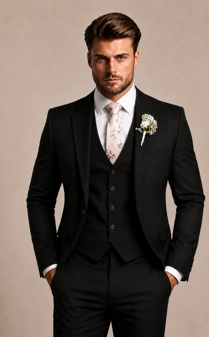 Hugo – Eleganter Herren Dreiteiler Anzug mit klassischem Revers