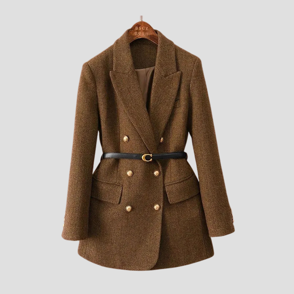 Amelia – Strukturierter Blazer mit Taillengürtel für Damen