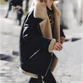 Karina – Gefütterte Aviator-Jacke mit Shearling-Details für Damen