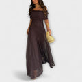 Amara – Off-Shoulder Maxikleid mit fließender Silhouette