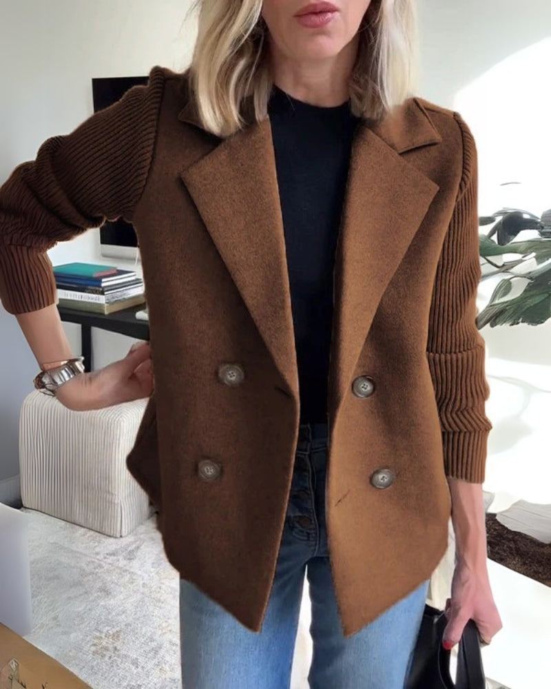 Lucía – Elegante Damen Knit Blazer-Weste mit klassischem Revers