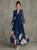 Elegantes Damen-Abendkleid mit V-Ausschnitt und fließendem Schnitt - J&B - 1 - Annoboutique