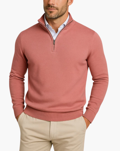 Henry – Moderner Feinstrick Herren Troyer Pullover