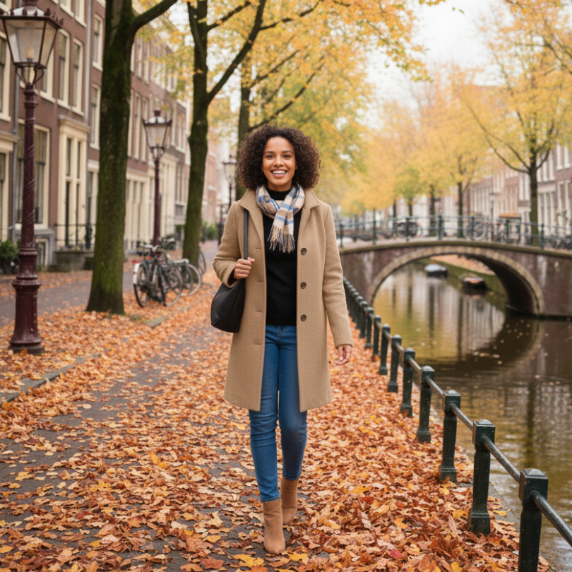 Hazel – Eleganter Wollmantel für Damen