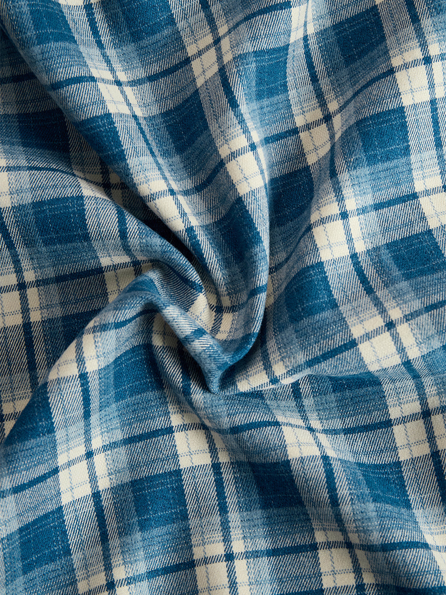 Helena – Kariertes Maxikleid mit Knopfleiste