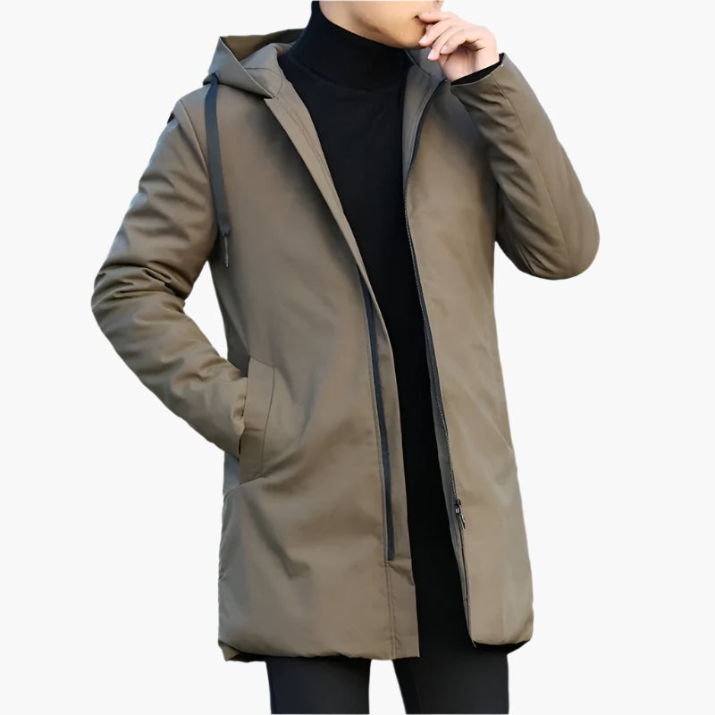 Stylische Herren-Langjacke mit Kapuze und Reißverschluss - J&B - 6 - Annoboutique