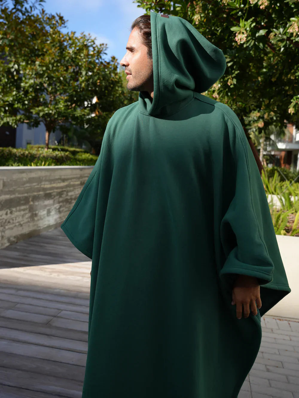 Adrian - Herren Poncho mit Kapuze bequem