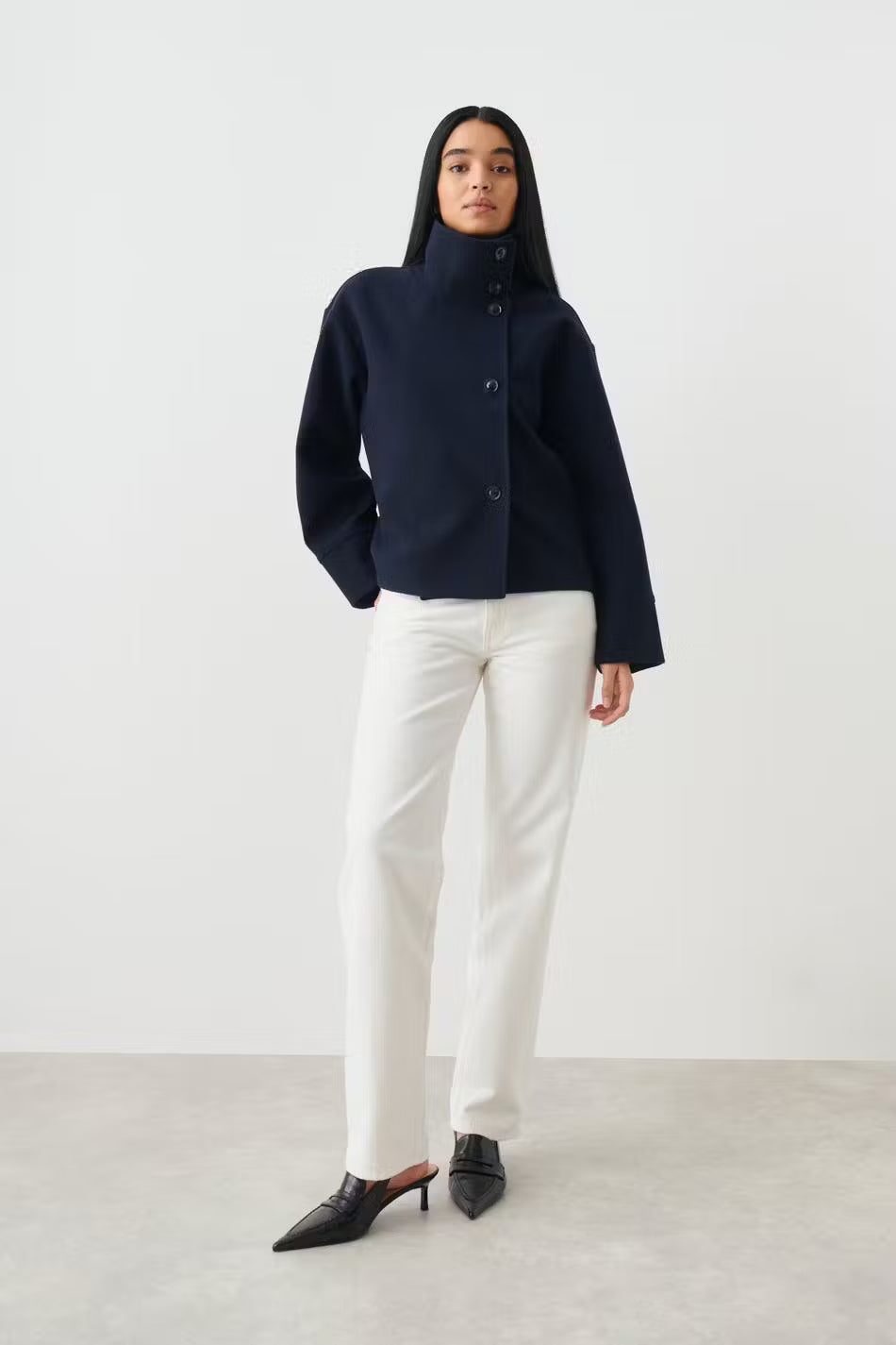 Liana – Elegante Kurzjacke mit Stehkragen Damen