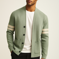 Milan – Strick-Cardigan mit Streifendetail für Herren
