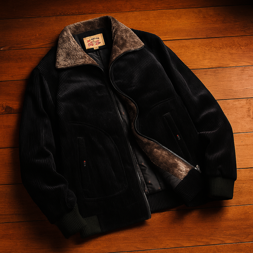 Rowan – Plush-Lined Corduroy Zip Jacket for Men