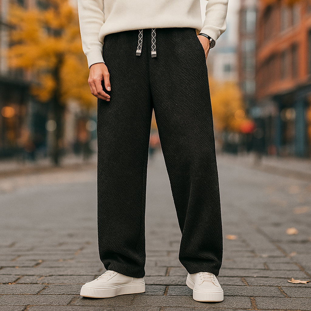Elliot – Strukturierte Relax-Hose mit Kordelzug Herren