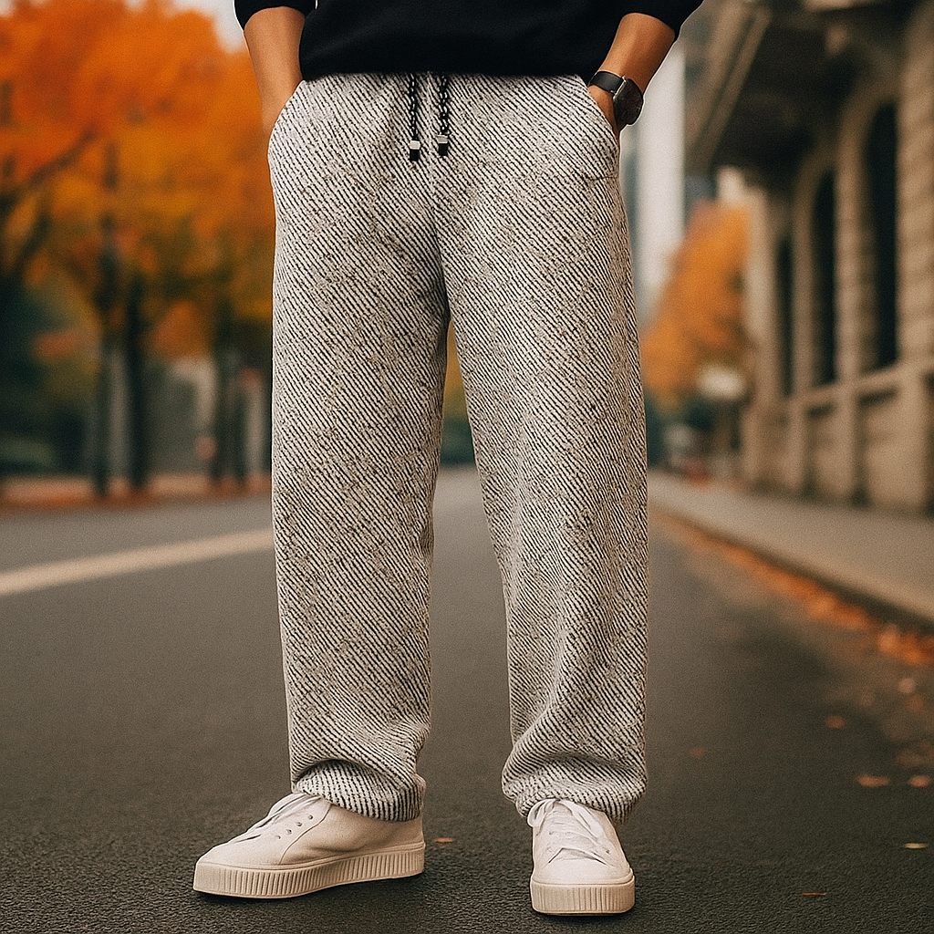 Elliot – Strukturierte Relax-Hose mit Kordelzug Herren