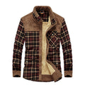 Marco - Herren Baumwolle Flanellhemd kariert gefüttert Winter warm Outdoor