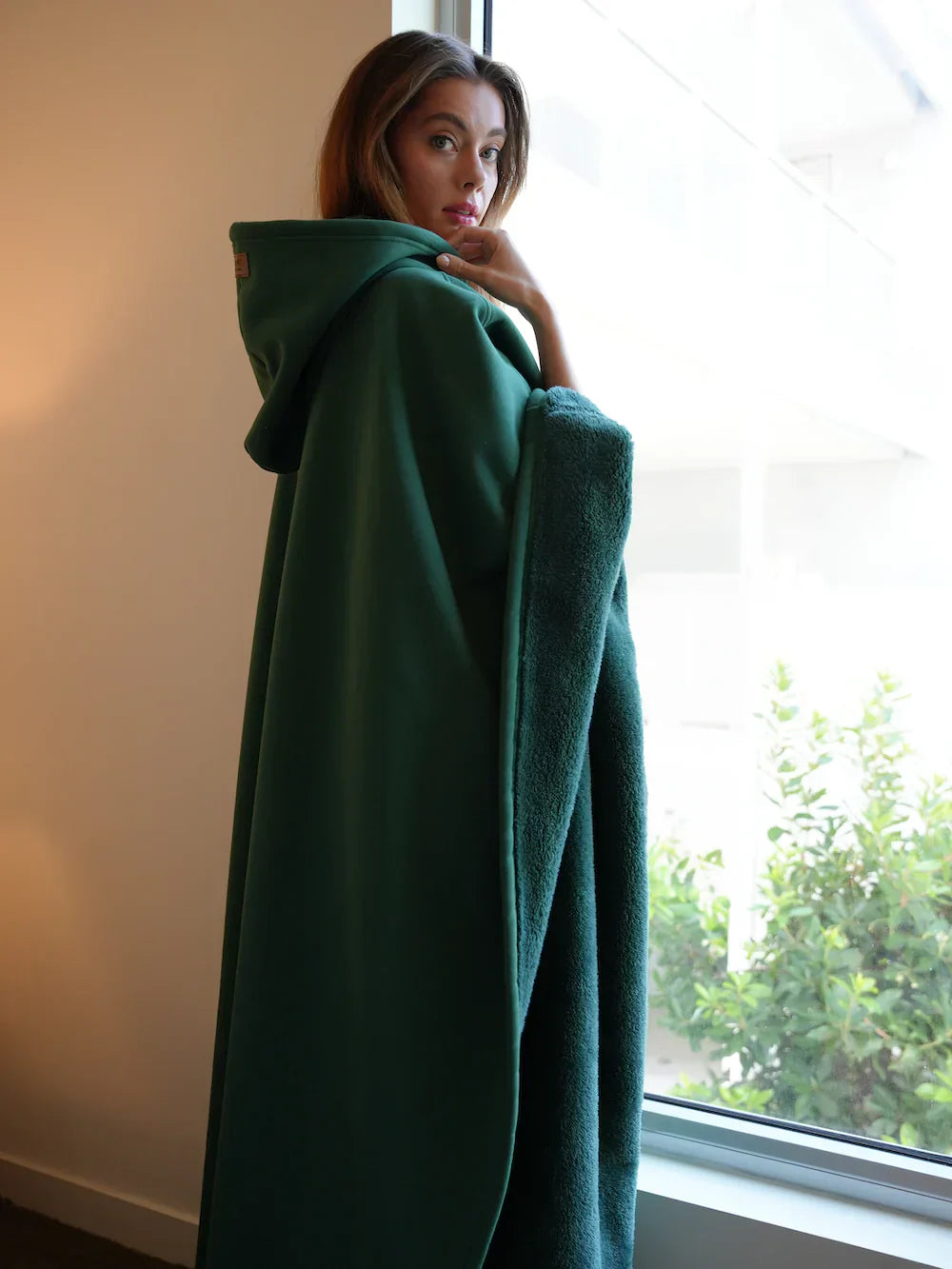 Adrian - Herren Poncho mit Kapuze bequem