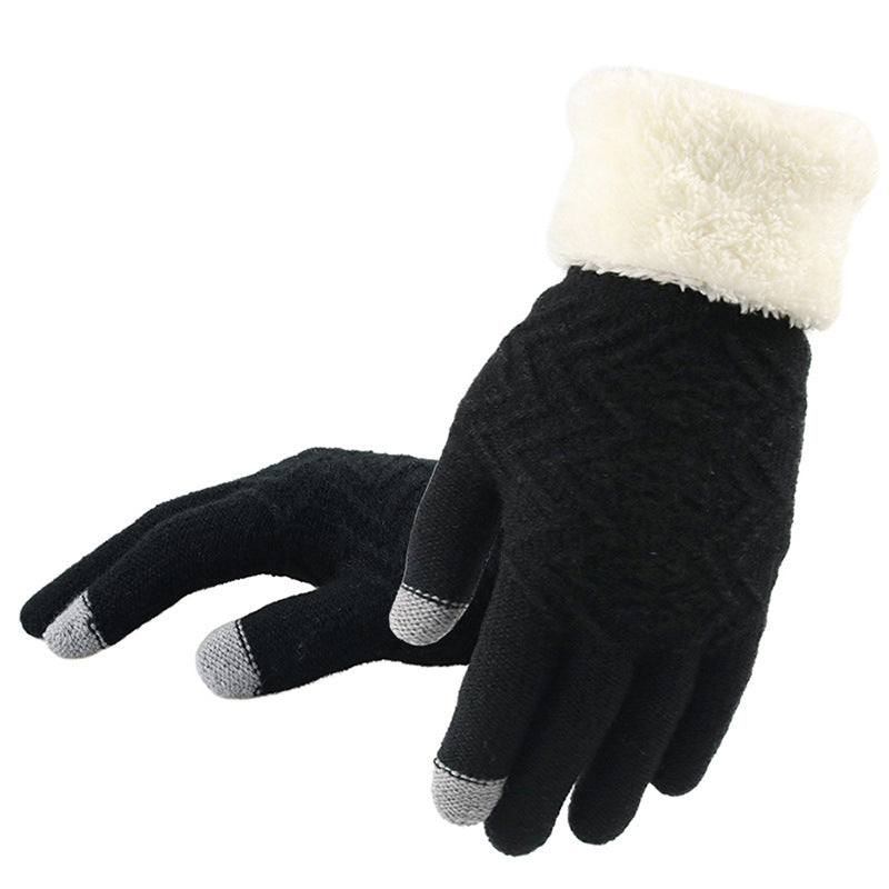 Luna – Warme Strickhandschuhe mit Fleecefutter für Damen