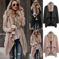 Elise – Damen Teddyjacke mit Kunstpelzkragen