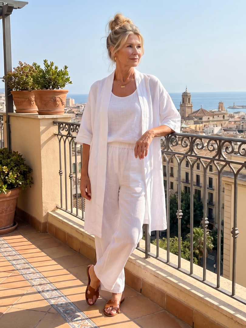 Damen Zweiteiliges Outfit mit lässigem Oberteil und bequemen Hosen - J&B - 21 - Annoboutique
