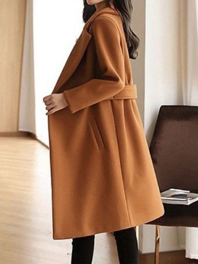 Amelia – Eleganter Damen Mantel mit Taillengürtel